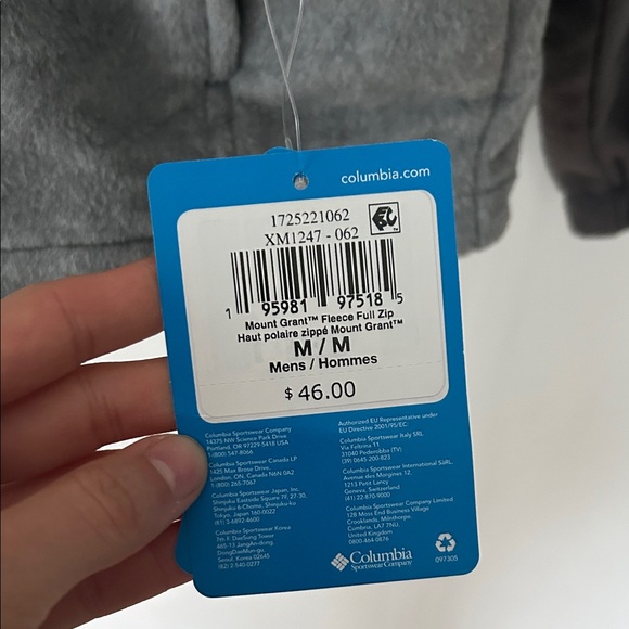 Columbia Charcoal and Black Fleece Jacket - Picture 2 of 5